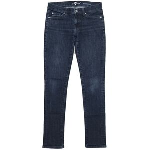 7 For All Mankind Roxanne Skinny Jeans Dark Blue Wash Size 28 Stretch Denim
